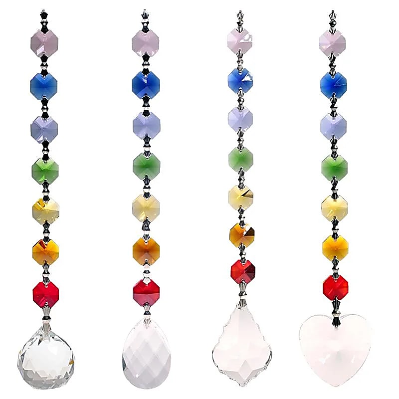 Crystal Suncatcher "Set of 4" - Feng-Shui, Chakra