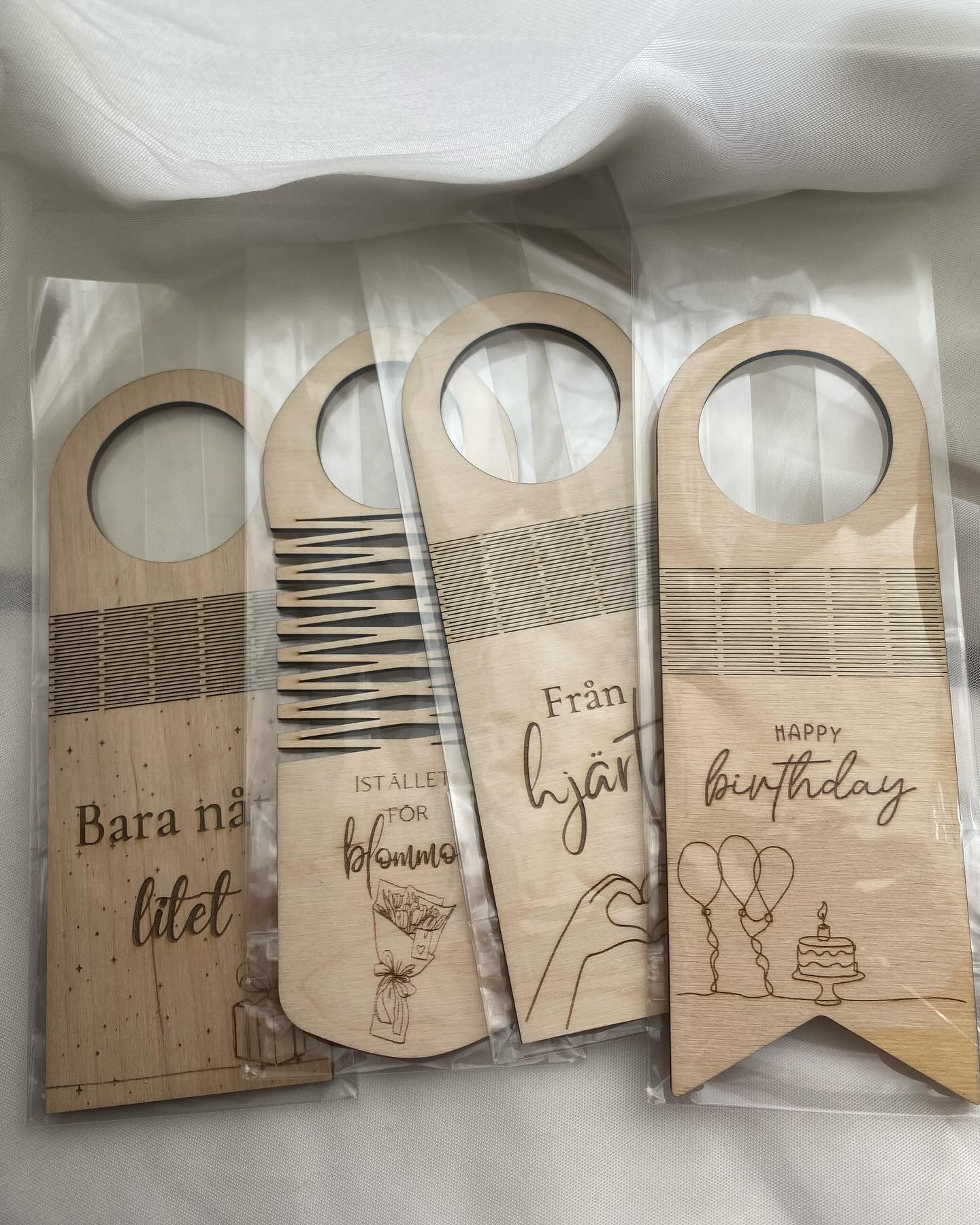 Flaschenanhänger aus Holz