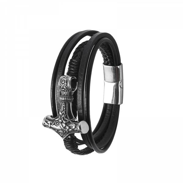 Armband Leather Mjönir-fimm