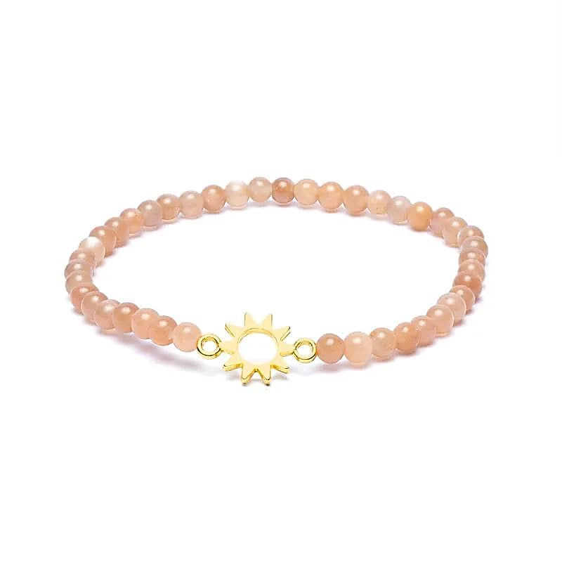 Bracelet Sunstone with sun pendant