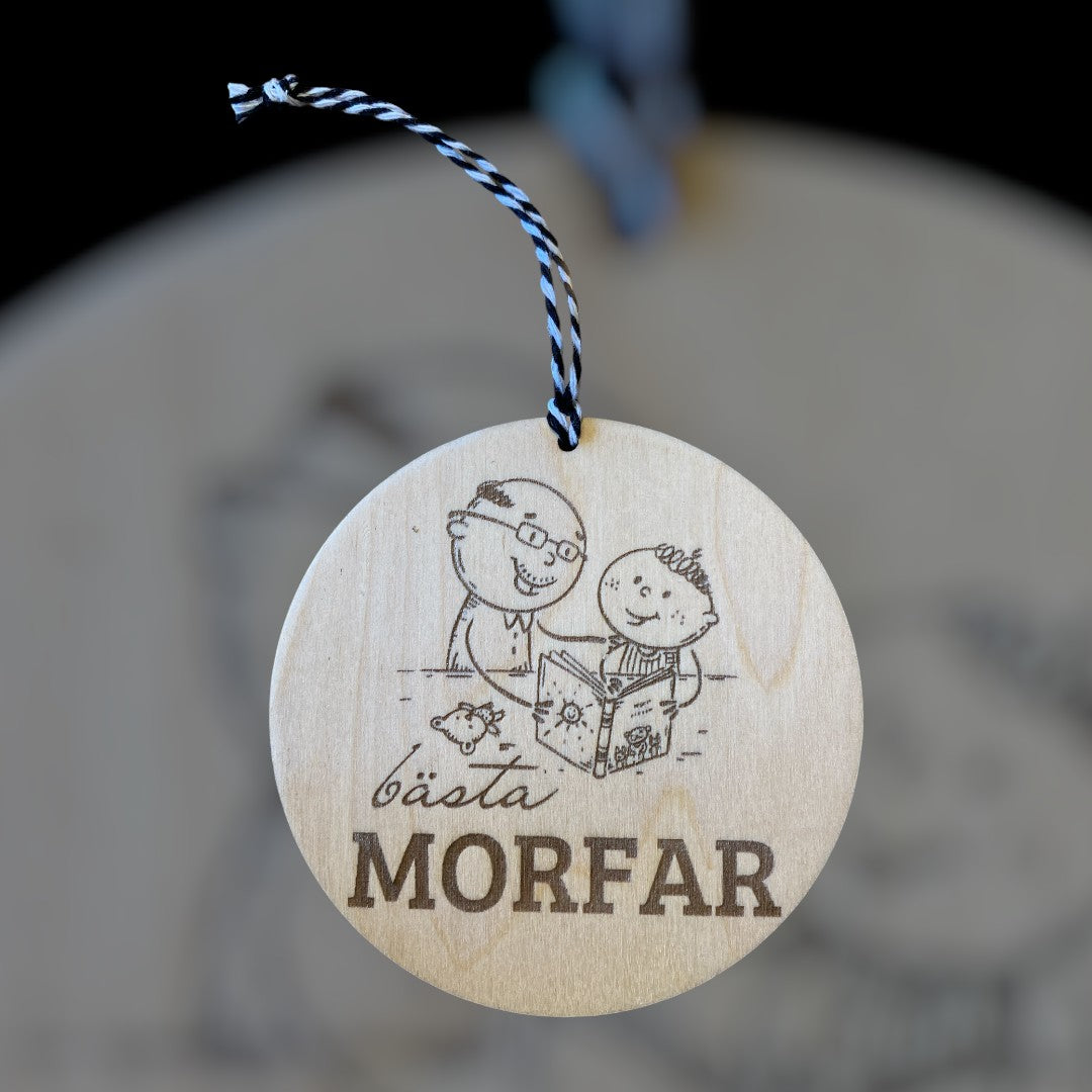 Väggdekoration "Bästa Morfar/Farmor"