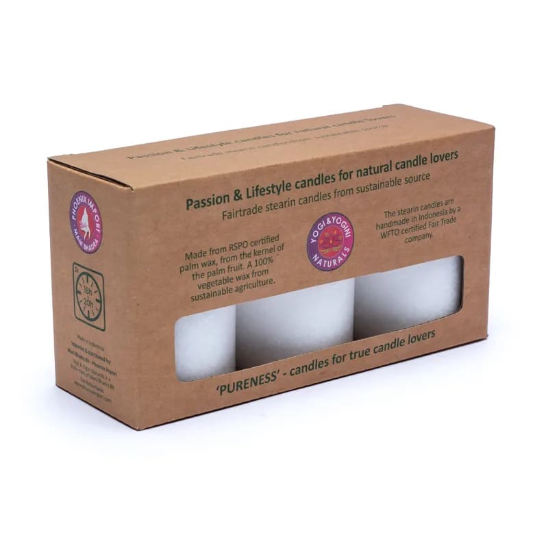 Stearinljus-set "PURENESS" i 3-pack ”Yogi & Yogini"