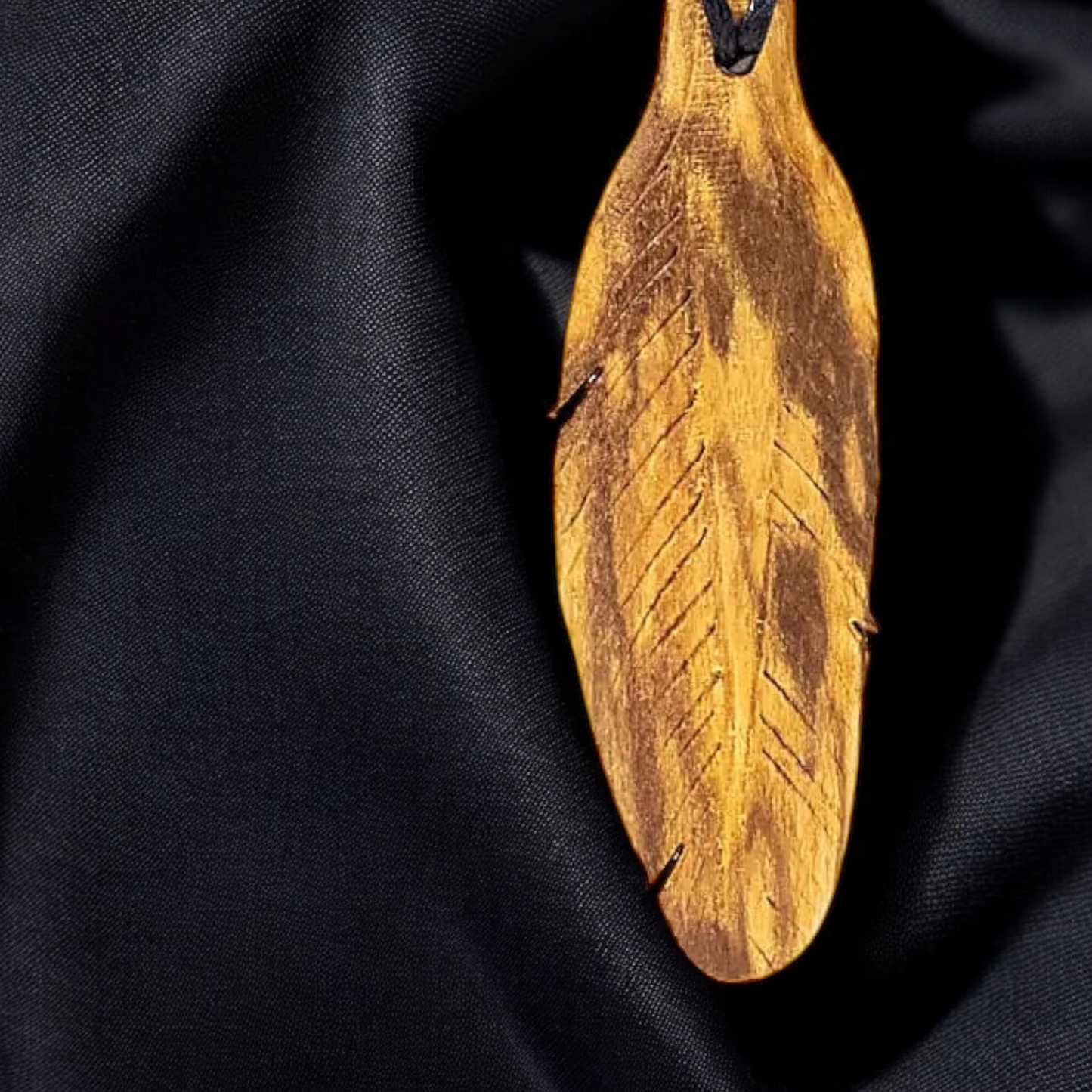 Palo Santo Feather Necklace - small