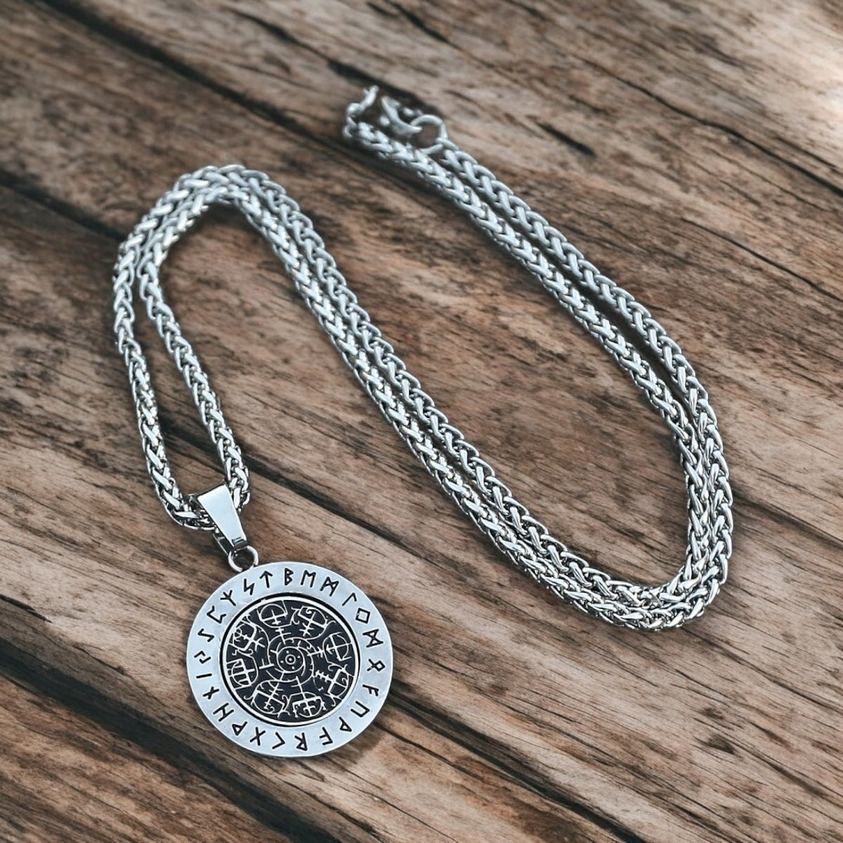 Viking Necklace - Vegvisir Polished