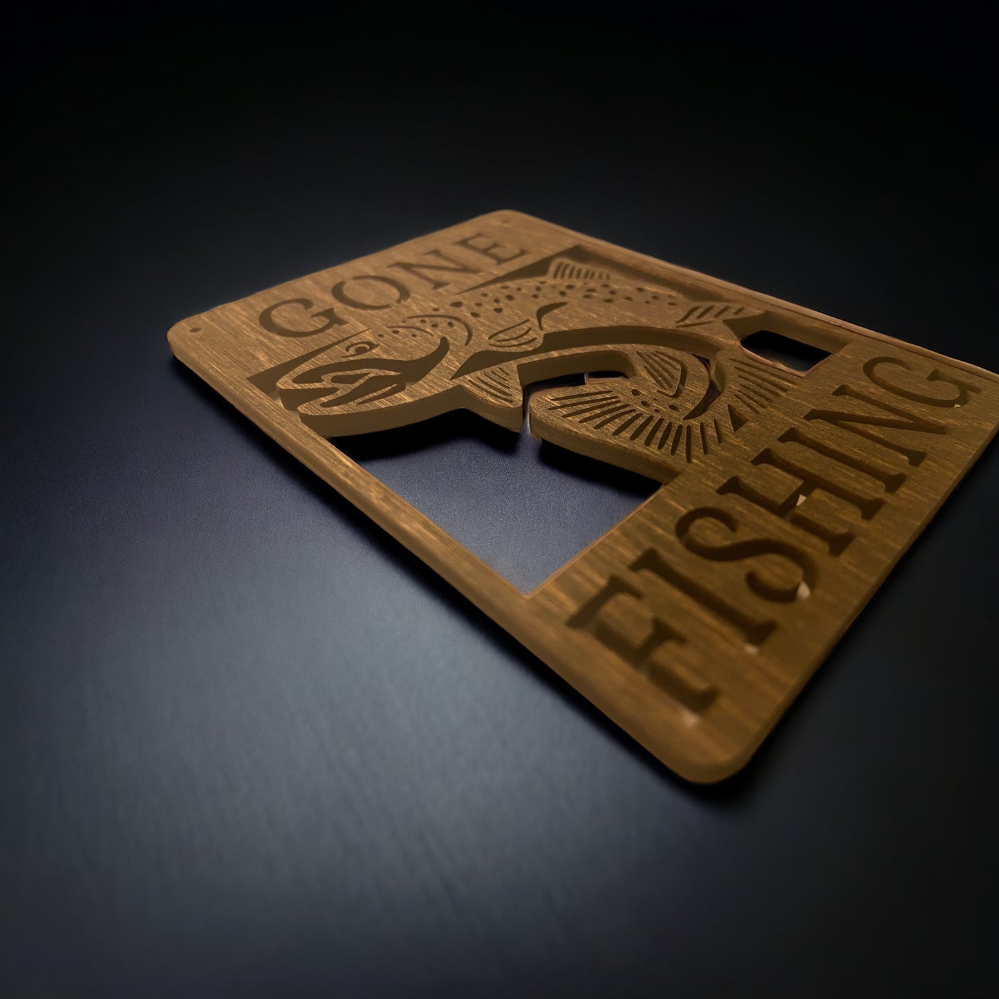 Wandschild „Gone Fishing“