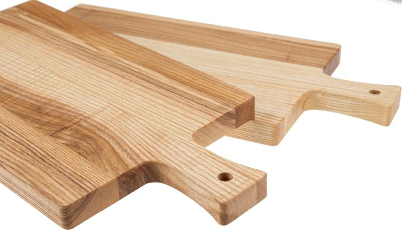 Schneidebrett mit Griff - Kernesche geölt - 40x20cm