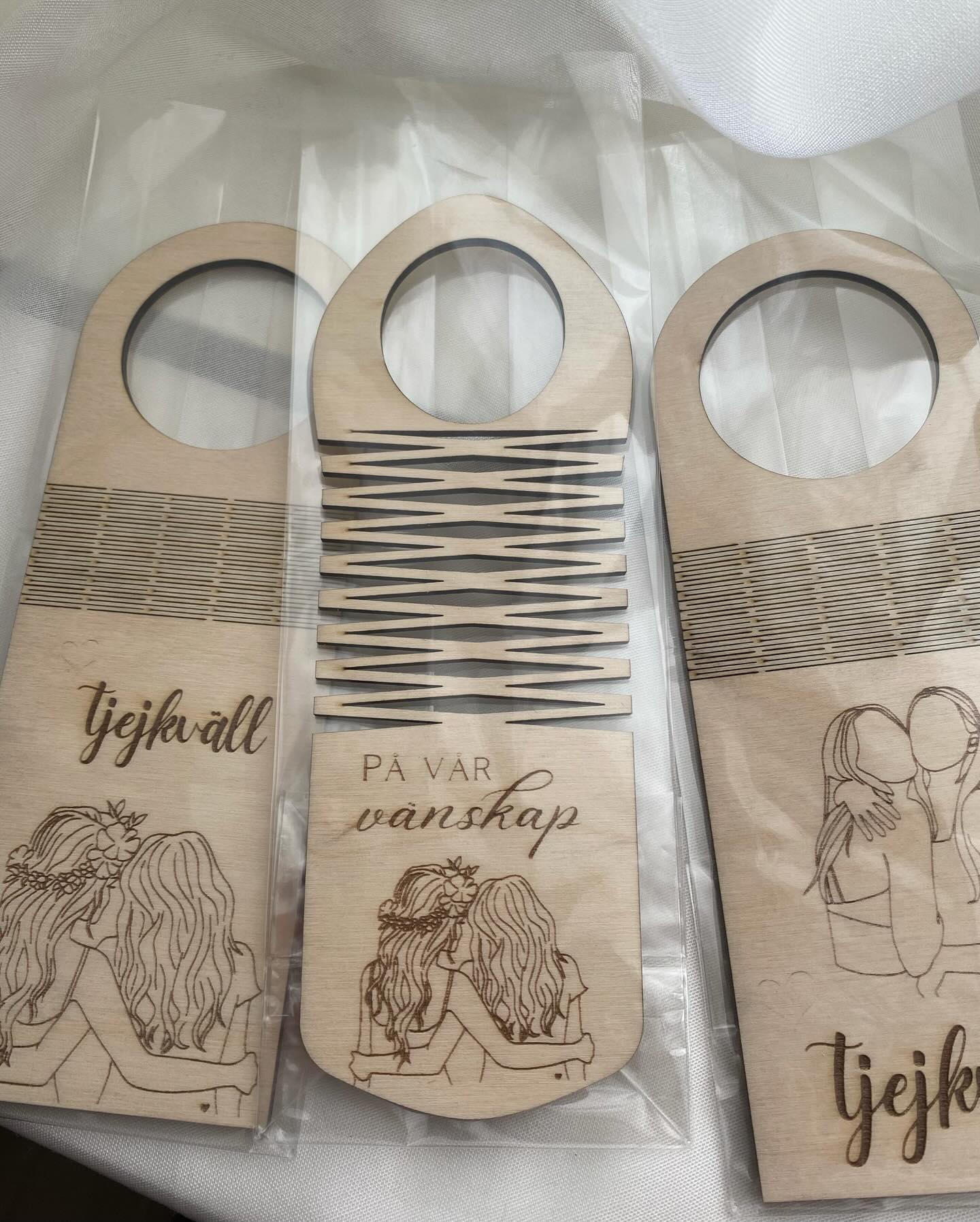 Flaschenanhänger aus Holz