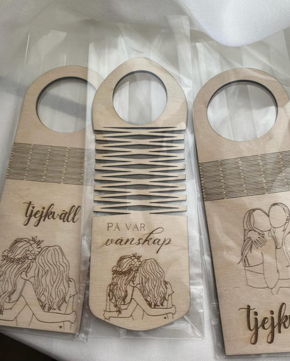 Flaschenanhänger aus Holz