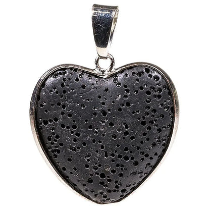 Natural stone pendant Lava stone heart shape (2025)