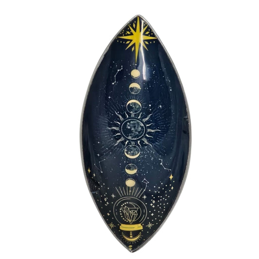 Emaljerad rökelseskål i aluminium med Zodiakens Månfaser