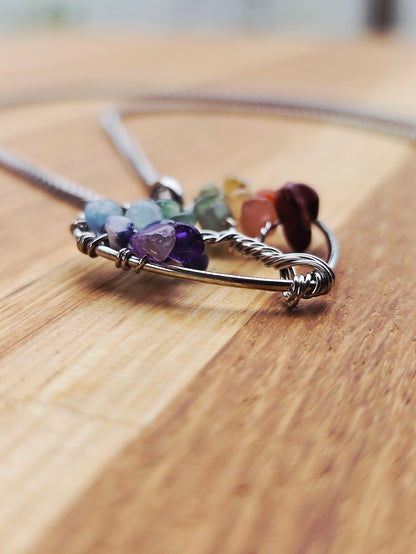 Halsband „Chakra-Livets träd“ hjärta
