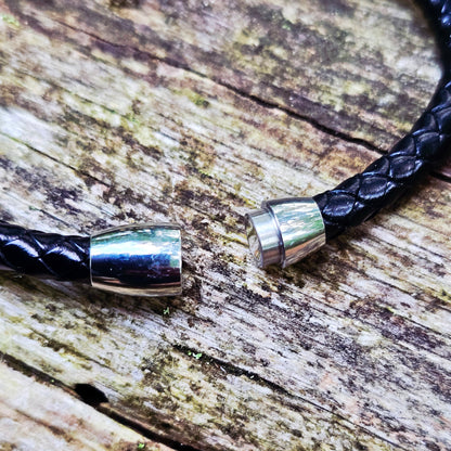 Läder Armband "Guldrunor"