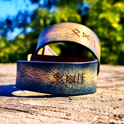 „Odin“ Armband aus Premium-Leder, erhältlich in mehreren Farben