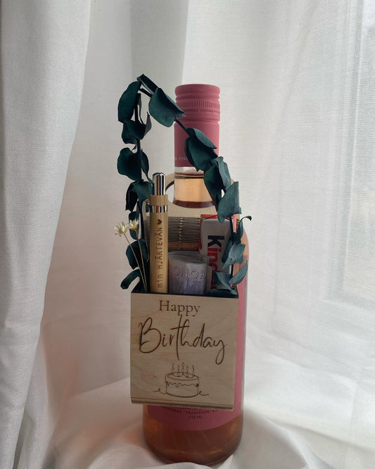 Flaschenanhänger aus Holz