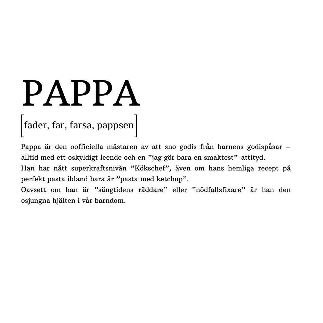 Substantiv aus Holz „Papa“