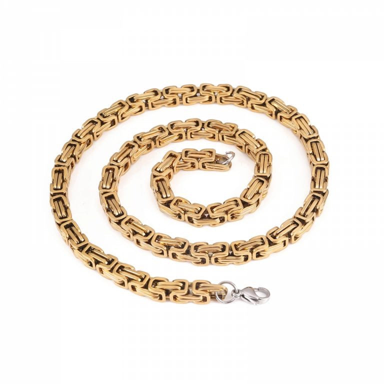 Kedjehalsband "Torslunda" - King Chain - Guld