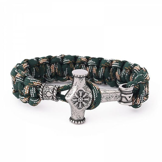 Paracord Armband "Mjölner Galdrastafir" Flerfärgad