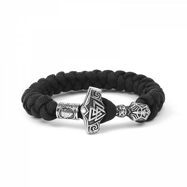 Paracord-Armband „Thors Hammer mit Valknut“