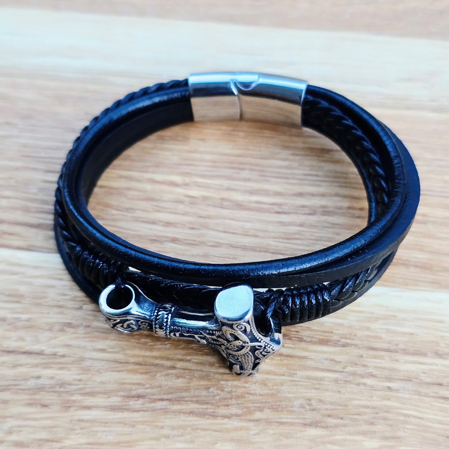 Armband Leather Mjönir-fimm