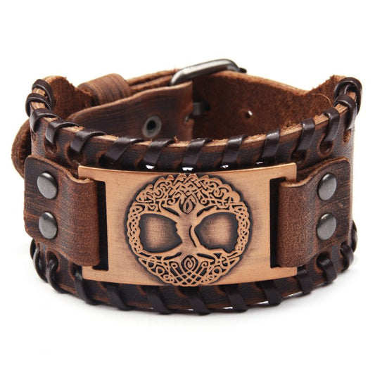 Bracelet Yggdrasil Premium-Leather (Brown)