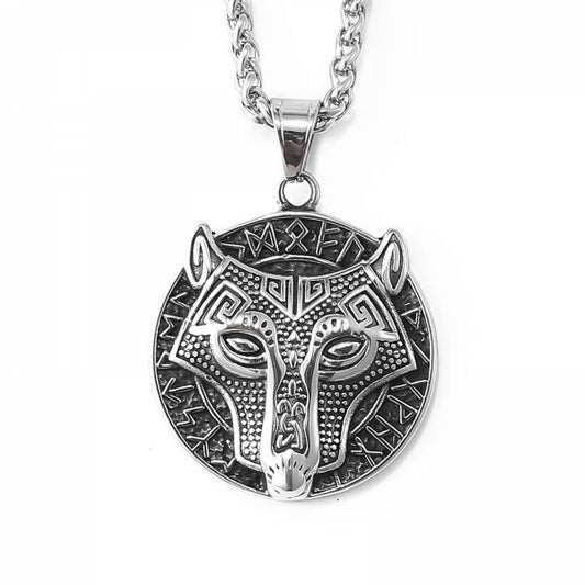 Guardian-Halsband "Fenrir & Runor" Silver