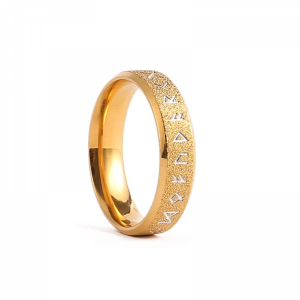 Runic Ring "Golden Dawn" 6mm