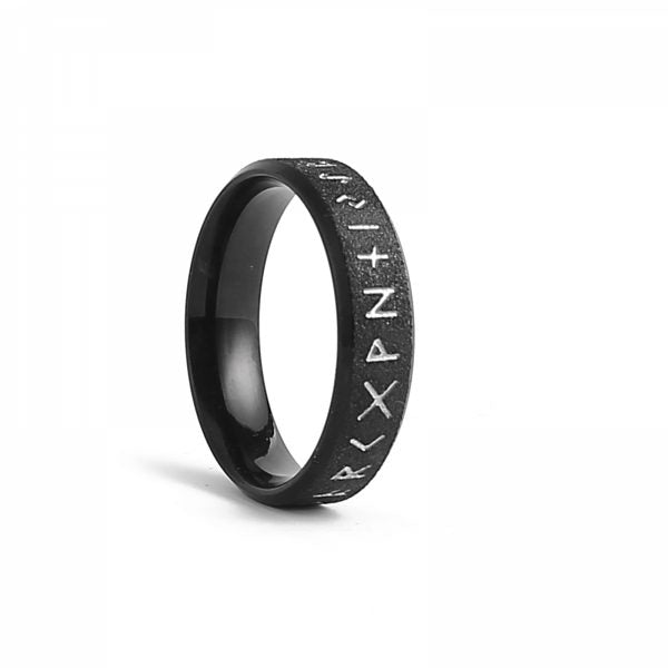 Runic Ring "Deep Silence" 6mm