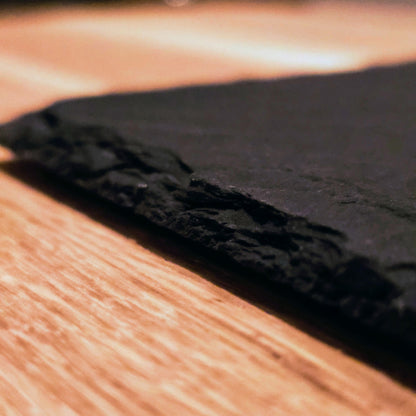 Glasunderlägg skiffer 10x10cm