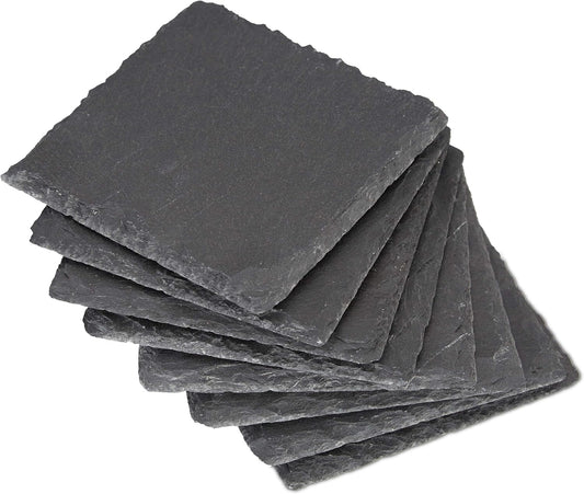 Glasunderlägg skiffer 10x10cm