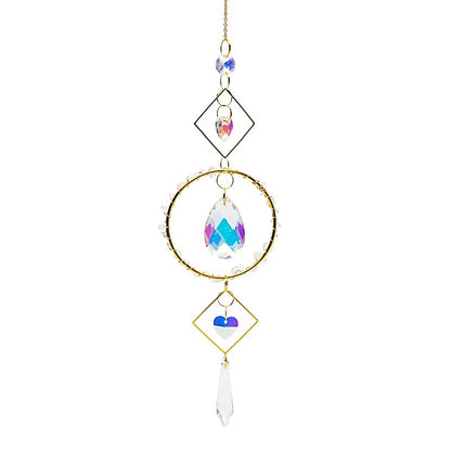 Solarkollektor mit Kristallherzen, 46cm