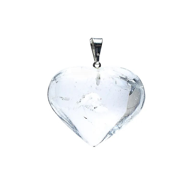 Gemstone pendant Rock crystal "Heart"