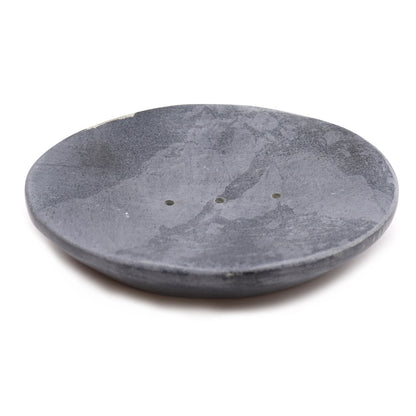 Gray soapstone soap dish