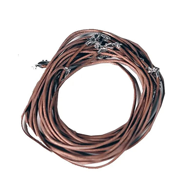 Halskette aus Leder mit Karabinerverschluss schwarz