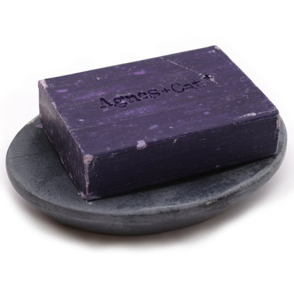 Gray soapstone soap dish