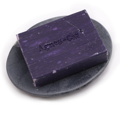 Gray soapstone soap dish