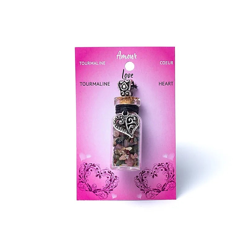 Presentflaska i glas med Ädelstenar - olika typer