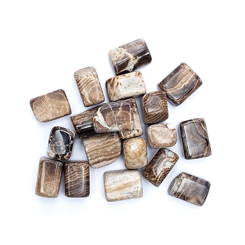 Brun Aragonit Trumlade Stenar, A-Kvalitet