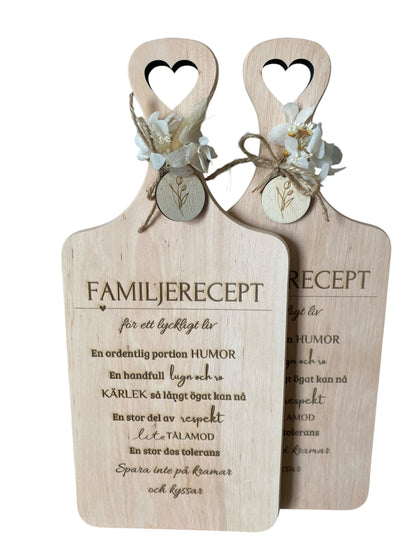 Skärbräda med Handtag i Europeisk FSC®-Al - 320 x 140 x 12 mm