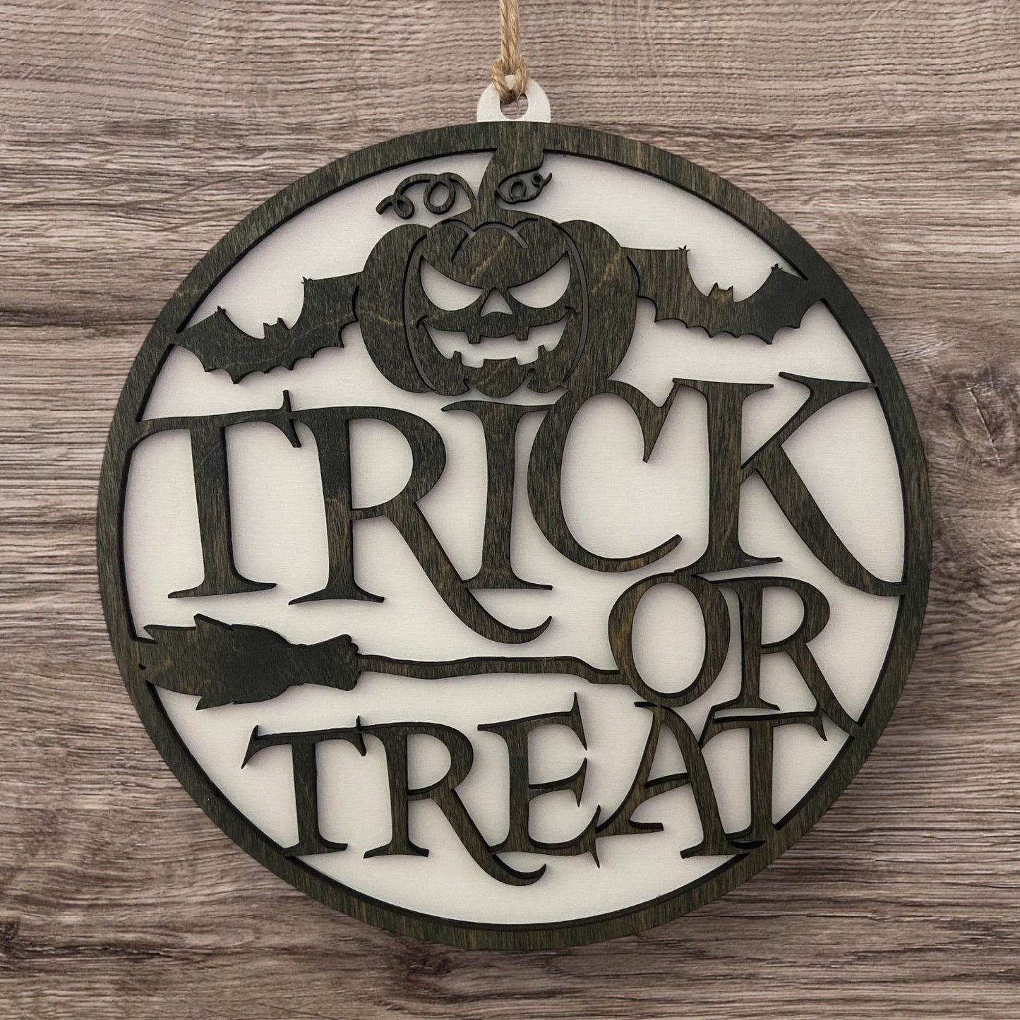 Deko Skylt „Trick or treats“ - 2 Layer