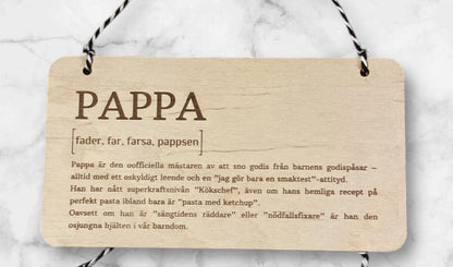 Substantiv aus Holz „Papa“