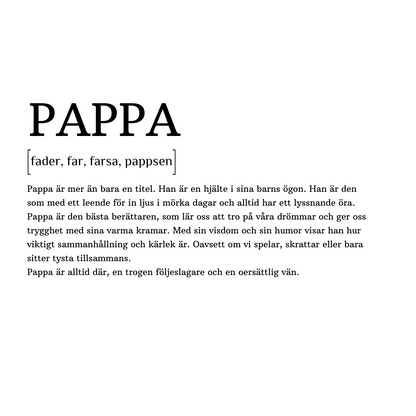 Substantiv aus Holz „Papa“