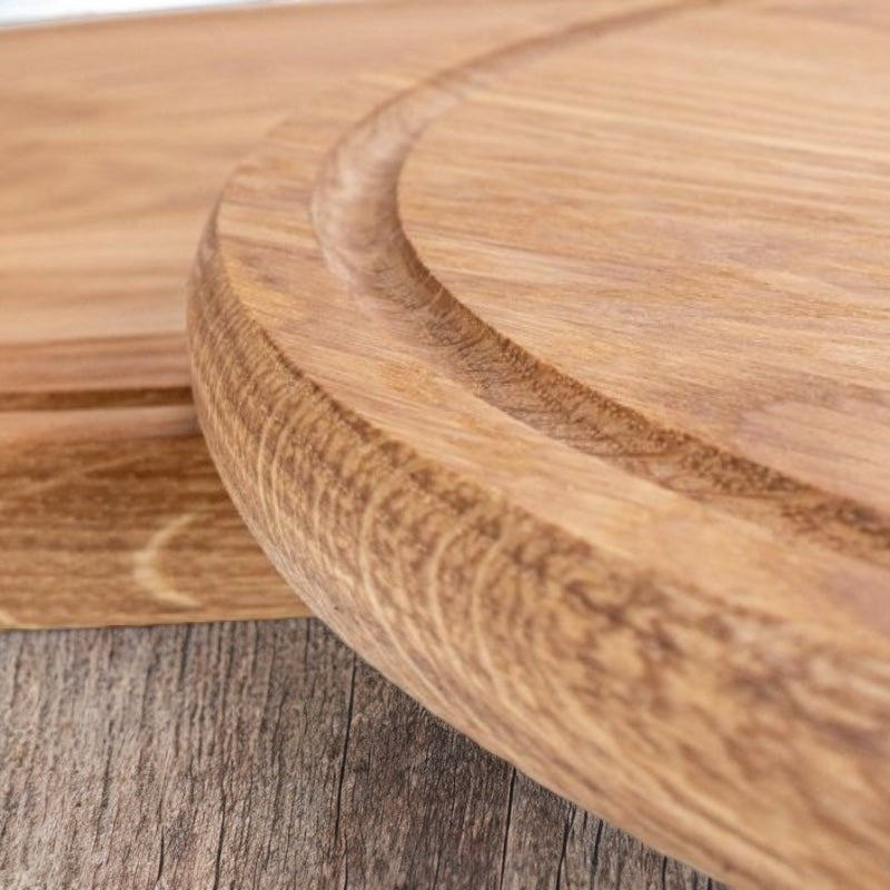 Runde Schneidebrett aus geölter Eiche – Extrem robust & langlebig 🌿🔪 - Ø 40 cm