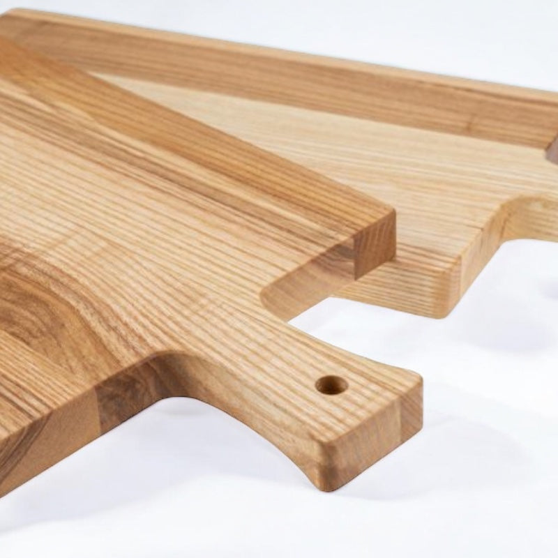 Schneidebrett mit Griff - Kernesche geölt - 40x20cm