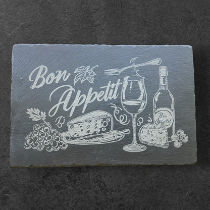 Serviertablett mit Gravur 300x200mm - Schiefer