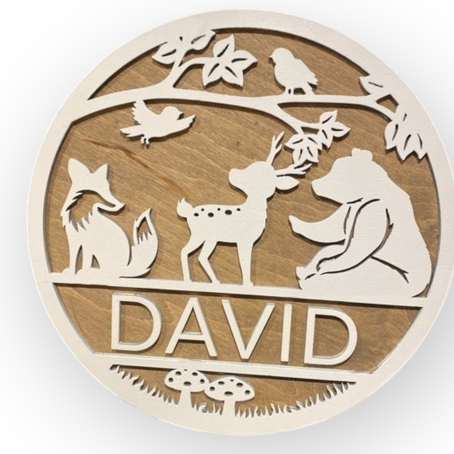 Namensschild Kinder „niedliche Waldtiere“