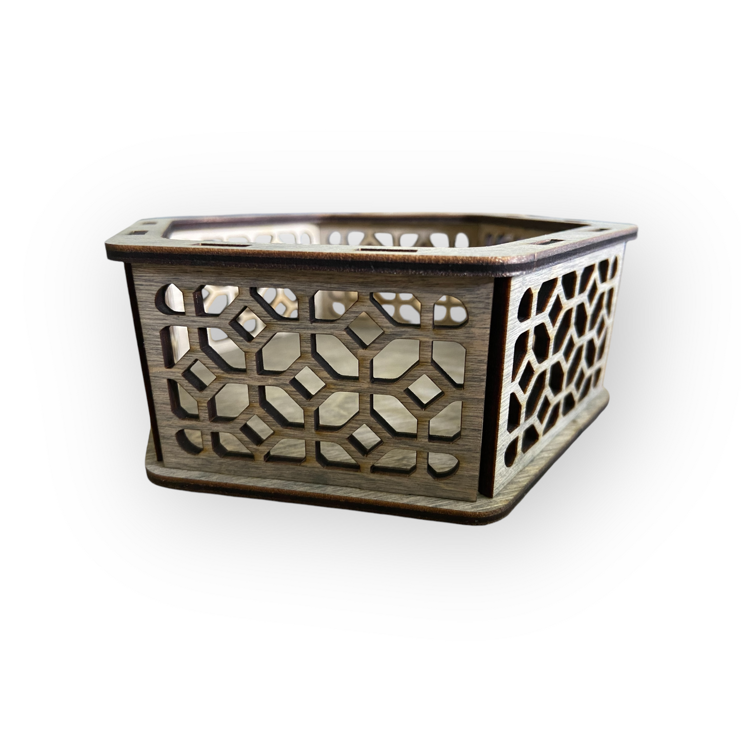 Låda hexagonal - oljad