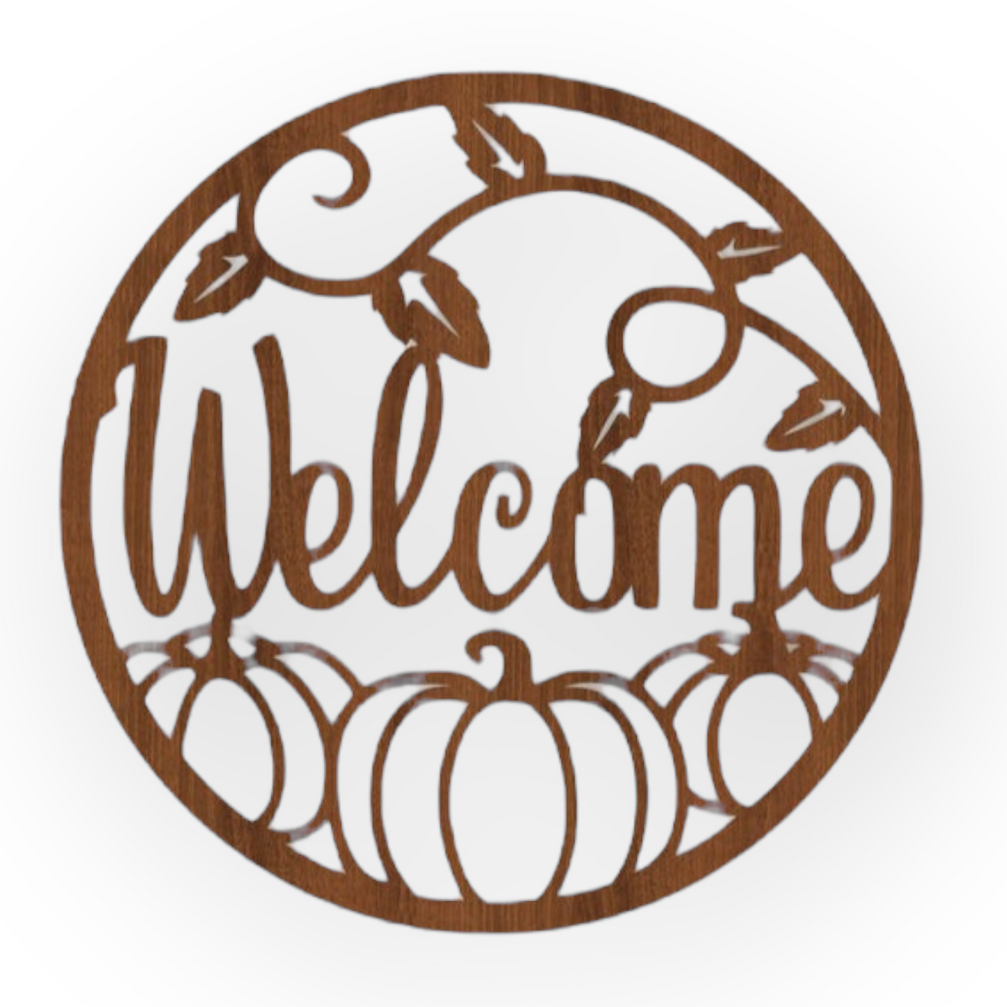Willkommensschild „Herbst mit Kürbissen“