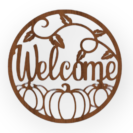 Welcome Skylt „Höst med pumpor“