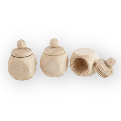 Maple wooden jar with screw lid 50 x 30 x 30 mm