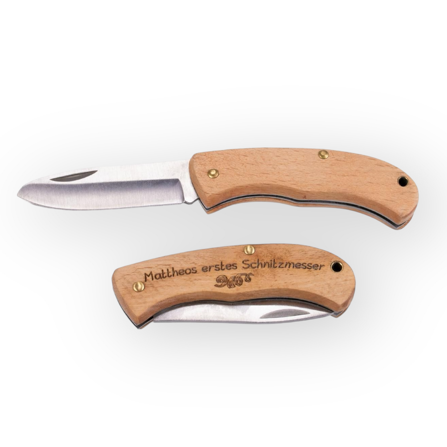 Child-proof wooden carving knife - personal engraving possible 